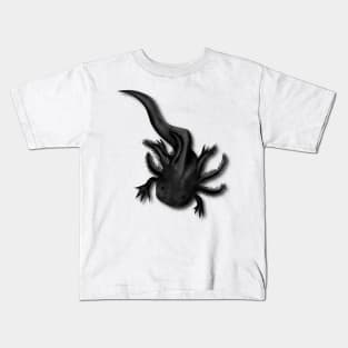 Illustrated Melanoid Axolotl Kids T-Shirt